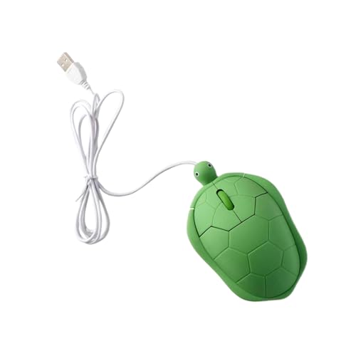 Vctitil USB-Maus in Schildkrötenform, kabelgebunden, 1200 dpi, 3 Tasten, USB-Plug-n-Play, kabelgebunden, mit 12 m langem Kabel, für Notebook/PC/Laptop/Computer von Vctitil