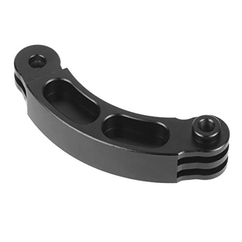 Gebogene Verlängerungs-Schwenkarm-Halterung aus Aluminiumlegierung für GoPro Hero 4 5 6 7 8 9 schwarz silber Session, AKASO/Campark/YI und andere Kameras von Vcufflinks