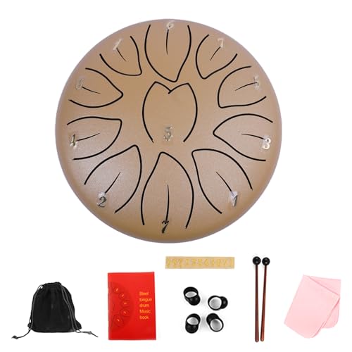 Ethereal Drum Percussion Instrument 11 Hinweis Stahlzungentrommel Für Erwachsene Anfänger Kinder Handpanern Drum Mit Drumstick von Vdaxvme