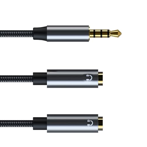 Gaming-Kopfhörer-auf-PC-Adapter, Plug-and-Play, 3,5-mm-Sound- und Mikrofon-Splitterkabel für verbesserte Haltbarkeit und Rauschunterdrückung Gaming-Kopfhörer-auf-PC-Adapter, Plug-and-Play, 3,5-mm-Sound- und Mikrofon-Splitterkabel für verbesserte Haltbarkeit und Rauschunterdrückung von Vdaxvme