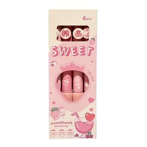 Vdaxvme 4 PCs/Set Süßer Löschbarer Stift 0 5 Mm Gel Stiftneutral Stift Cartoon Press Stift Schreibschule Bürovorräte Für Schüler von Vdaxvme