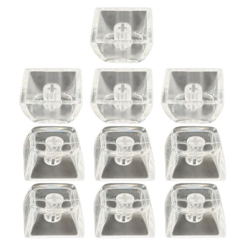 Vdaxvme 5/10 Stück 1U-Tastenkappen transparent mit hintergrundbeleuchtetem Fleck verbessern das Tippen für mechanische Tastaturen von Vdaxvme