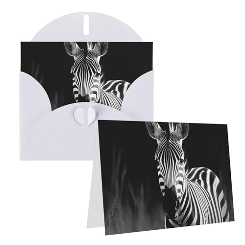 Geburtstagskarten mit Umschlägen Zebra Hochzeitskarten Trauerkarten Thinking Of You Karten Hinweis Dankeskarten Innen blanko Alle Anlässe Grußkarten von VducK