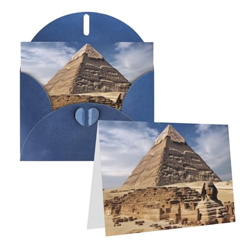 Pyramiden von Ägypten Geburtstagskarten mit Umschlägen, Notizkarten für alle Anlässe, inklusive Grußkarte, Blankokarten, Trauerkarten, Thinking Of You Karten von VducK