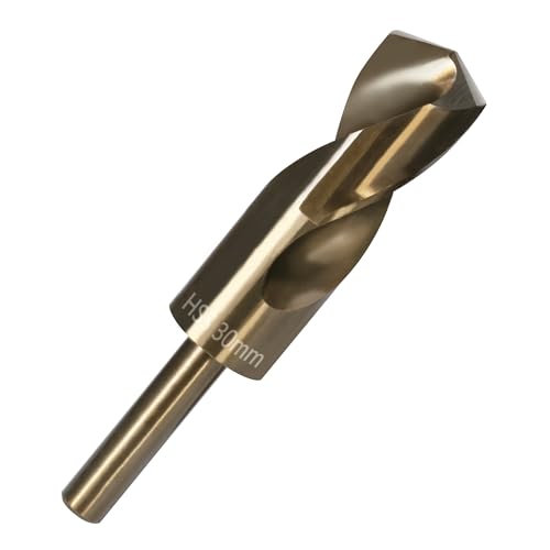 Vearter 30mm Spiralbohrer, HSS M2 Bohrer für Metall mit 12,7 mm Reduziertem Schaft, Schnellwechsel Metallbohrer für edelstahl Stahl, Kupfer, Aluminium, Zinklegierung, Holz und Kunststoff Vearter 30mm Spiralbohrer, HSS M2 Bohrer für Metall mit 12,7 mm Reduziertem Schaft, Schnellwechsel Metallbohrer für edelstahl Stahl, Kupfer, Aluminium, Zinklegierung, Holz und Kunststoff von Vearter