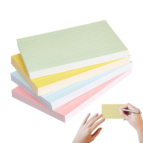 Index Cards, 4x Study Cards, Ruled Cardstock Paper, Flash Card for Teaching, Exam Preparation, Filing, Journaling, Brainstorming, Students and Office Organization, 5x2.99x0.39 Inch Index Cards, 4x Study Cards, Ruled Cardstock Paper, Flash Card for Teaching, Exam Preparation, Filing, Journaling, Brainstorming, Students and Office Organization, 5x2.99x0.39 Inch von Veasbuu