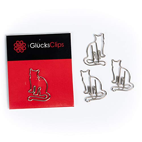 Büroklammern, 11x Büroklammer Motiv Katze, als Deko oder Lesezeichen. Paperclip I Paper Clips, Briefklammer oder Bookmark, für Büro oder Zuhause, C028 von Veasion X