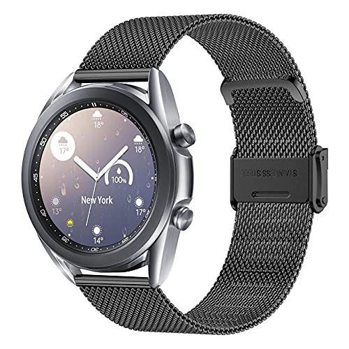 Vecann Armband kompatibel mit Galaxy Watch 3 41 mm, 20 mm, gewebt, für Galaxy Watch 42 mm/Active 40 mm/Active 2 40 mm 44 mm/Gear Sport/Gear S2 Classic von Vecann