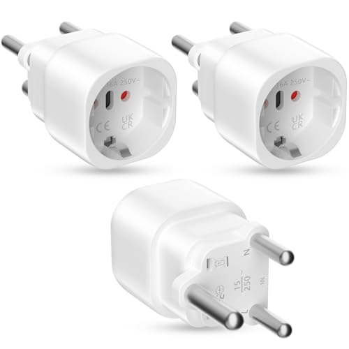 3 Stück Reiseadapter Adapter südafrika, Stecker Südafrika, Adapter Südafrika Steckdose, EU nach Südafrika Reiseadapter, Reiseadapter für Südafrika Steckdose Typ M, für Südafrika, Namibia,Botswana, Bhu 3 Stück Reiseadapter Adapter südafrika, Stecker Südafrika, Adapter Südafrika Steckdose, EU nach Südafrika Reiseadapter, Reiseadapter für Südafrika Steckdose Typ M, für Südafrika, Namibia,Botswana, Bhu von Vecbmn