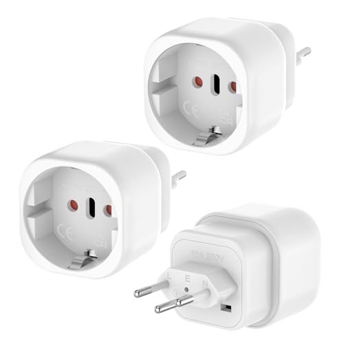 3 Stück Schweiz Reiseadapter, Deutschland auf Schweiz Reiseadapter, Adapter Schweiz Deutschland, Schuko EU zu Typ J Steckdose, für Malediven, Ruanda, Liechtenstein Reiseadapter, Weiß 3 Stück Schweiz Reiseadapter, Deutschland auf Schweiz Reiseadapter, Adapter Schweiz Deutschland, Schuko EU zu Typ J Steckdose, für Malediven, Ruanda, Liechtenstein Reiseadapter, Weiß von Vecbmn