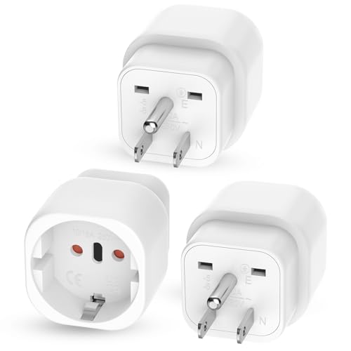 Reiseadapter USA, 3 Stück USA Adapter Steckdose, Adapter USA Deutschland Stecker, Adapter USA Deutschland Stecker für EU zu Amerika/Kanada/Mexiko/Thailand usw,Typ B Reisestecker Stromadapter, Weiß Reiseadapter USA, 3 Stück USA Adapter Steckdose, Adapter USA Deutschland Stecker, Adapter USA Deutschland Stecker für EU zu Amerika/Kanada/Mexiko/Thailand usw,Typ B Reisestecker Stromadapter, Weiß von Vecbmn