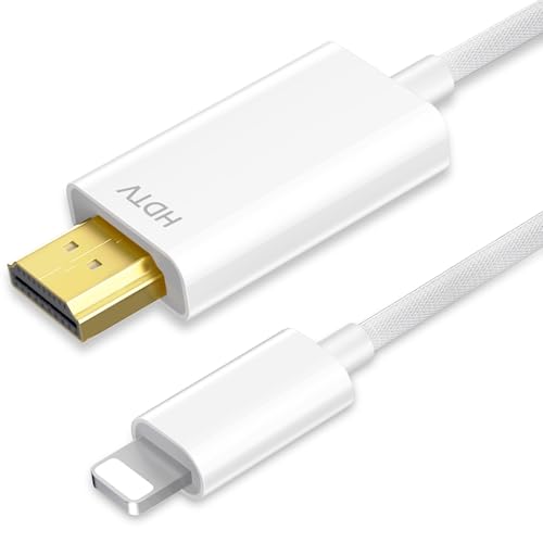 Vecbmn I-Phone HDMI-Kabel, 2 m, HDMI-Kabel für iPhone, Adapterkabel für Handy auf TV, Kabel HDMI auf i-Phone mit i-Phone 17/16/15/14, HD1080P, Plug and Play Vecbmn I-Phone HDMI-Kabel, 2 m, HDMI-Kabel für iPhone, Adapterkabel für Handy auf TV, Kabel HDMI auf i-Phone mit i-Phone 17/16/15/14, HD1080P, Plug and Play von Vecbmn