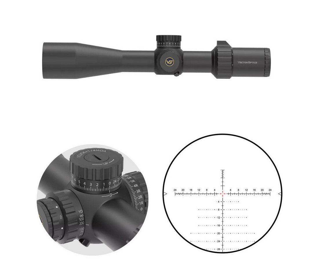 Vector Optics Vector Optics SCFF-51 Tauron 6-24x50 HD MOA Zielfernrohr (Ideal für Jagd, Sport und Airsoft) von Vector Optics