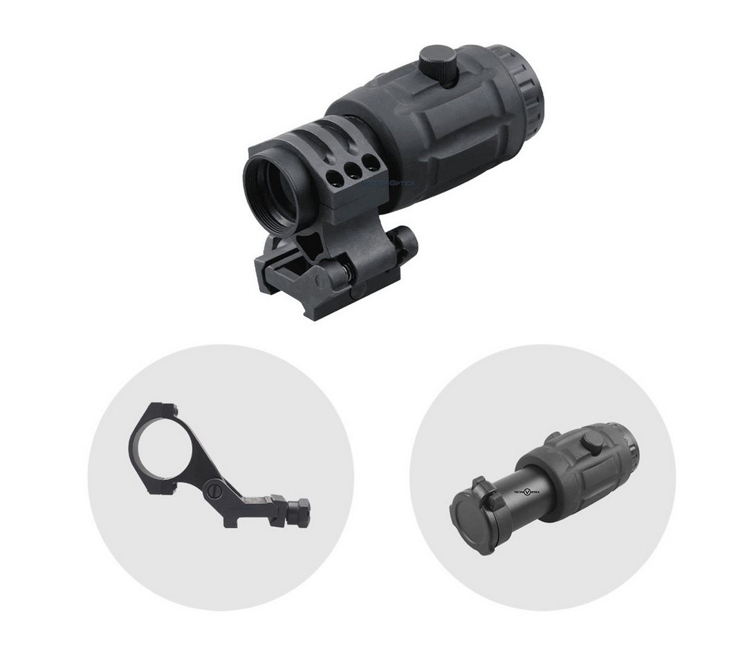 Vector Optics Vector Optics SCMF-11 Maverick 3x26 Vergrößerer mit Stahl-Klappmontage Zielfernrohr (Ideal für Jagd, Sport und Airsoft) von Vector Optics