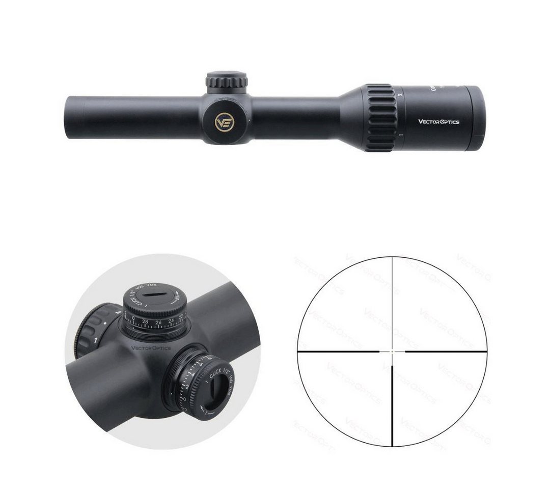Vector Optics Vector Optics SCOC-23 Continental x6 1-6x24 Zielfernrohr (Ideal für Jagd, Sport und Airsoft) von Vector Optics