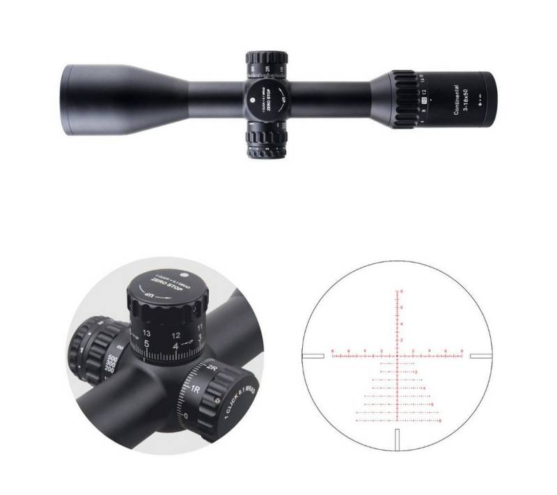 Vector Optics Vector Optics SCOL-53 Continental x6 3-18x50 ARI SFP Zielfernrohr (Ideal für Jagd, Sport und Airsoft) von Vector Optics