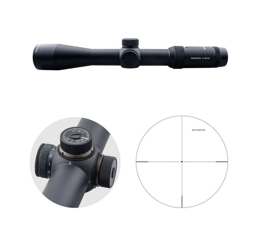 Vector Optics Vector Optics SCOM-02 Forester 2-10x40 Zielfernrohr (Ideal für Jagd, Sport und Airsoft) von Vector Optics