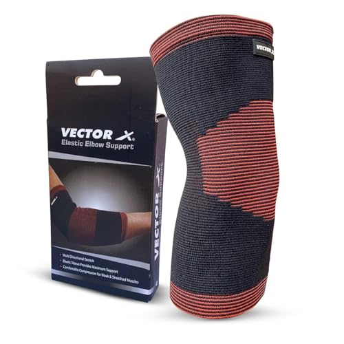 VECTOR X Elastic Elbow Support | Color: Black | Size: Medium | For Men & Boys | Material: Elasticized Fabric | Stabilizing the Joint | Long lasting Durability VECTOR X Elastic Elbow Support | Color: Black | Size: Medium | For Men & Boys | Material: Elasticized Fabric | Stabilizing the Joint | Long lasting Durability von Vector X