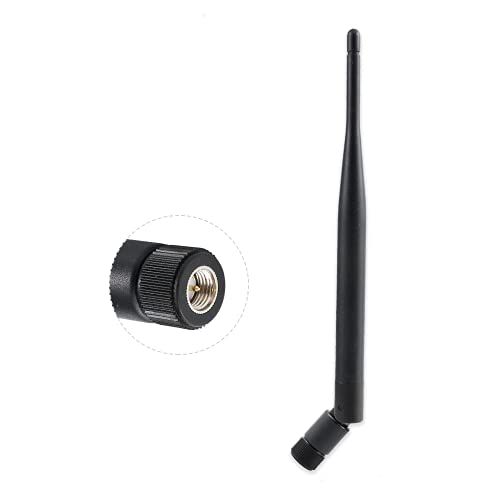 Vecys 2.4 GHz WiFi Antenne SMA Stecker Adapter 5 dBi SMA Antenne Schwarze Rundstrahlantenne Schwarz Kompatibel mit 802.11n / b/g WLAN Karte WLAN PCI Karten Drahtloser Router Bluetooth von Vecys