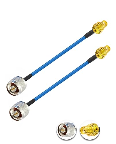 Vecys 2PCS SMA Buchse zu N Typ Männlich RF-Koaxialkabel N Typ RF-Koax Pigtail Kabel 6" /15CM RG402 SMA Männlich 50 Ohm Low Loss Verlängerungskabel von Vecys
