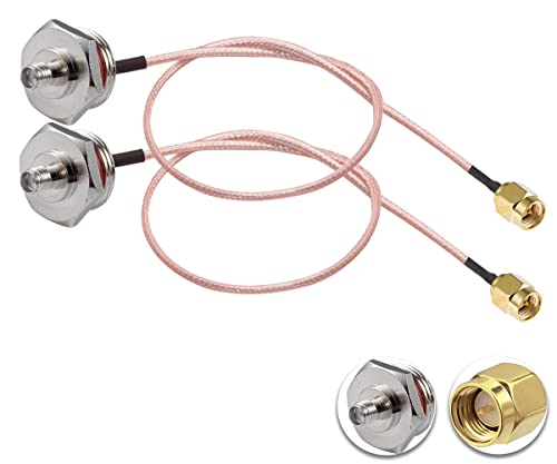 Vecys 2PCS SMA-Kabel SMA-Stecker auf SMA-Buchse Wasserdichte Box M20 12" /30CM RG316 HF-Koaxialkabel mit Geringem Verlust für Router-Antennen-Signalverstärker-Wireless-Adapter Vecys 2PCS SMA-Kabel SMA-Stecker auf SMA-Buchse Wasserdichte Box M20 12" /30CM RG316 HF-Koaxialkabel mit Geringem Verlust für Router-Antennen-Signalverstärker-Wireless-Adapter von Vecys