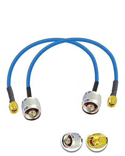 Vecys 2PCS SMA Männlich zu N Typ Männlich RF-Koaxialkabel N Typ RF-Koax Pigtail Kabel 12" /30CM RG402 SMA Männlich 50 Ohm Low Loss Verlängerungskabel von Vecys