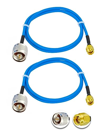 Vecys 2PCS SMA Männlich zu N Typ Männlich RF-Koaxialkabel N Typ RF-Koax Pigtail Kabel 20" /50CM RG405 SMA Männlich 50 Ohm Low Loss Verlängerungskabel von Vecys