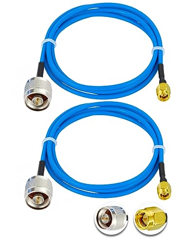 Vecys 2PCS SMA Männlich zu N Typ Männlich RF-Koaxialkabel N Typ RF-Koax Pigtail Kabel 3.3ft/1M RG405 SMA Männlich 50 Ohm Low Loss Verlängerungskabel von Vecys