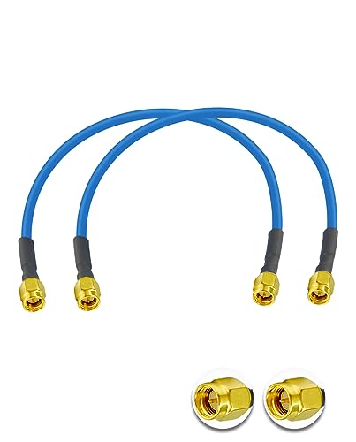 Vecys 2PCS SMA Stecker auf SMA Stecker RF Koaxialkabel SMA RF Koax Pigtail Kabel 12" /30CM RG402 SMA Stecker 50 Ohm Low Loss Verlängerungskabel von Vecys