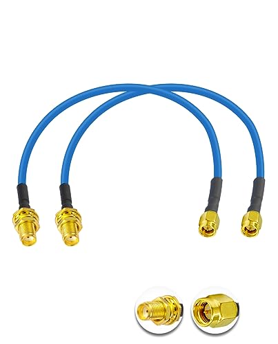 Vecys 2PCS SMA Stecker zu SMA Buchse RF Koaxialkabel 50 Ohm 12" /30CM RG402 SMA RF Koax Pigtail Kabel von Vecys