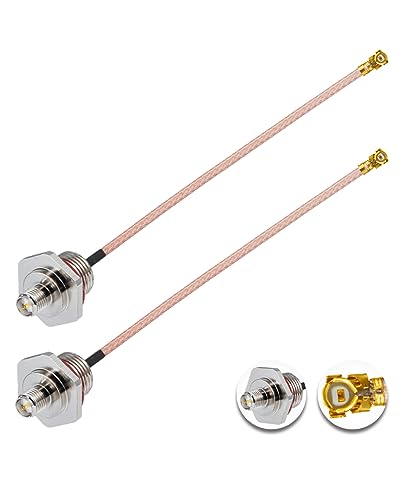 Vecys 2PCS U.FL IPEX auf RP SMA Weiblich Wasserdichte Box M12 Low Loss Koaxialkabel 6" /15CM IPX IPEX zu RP SMA Weiblich RG178 Koaxial Pigtail Kabel für Wireless-Router Mini PCIE Netzwerkkarten PCI von Vecys