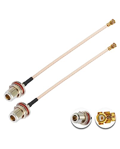 Vecys 2PCS U.FL IPEX zu N Typ Buchse Low Loss Koaxialkabel 8" /20CM U.fl/IPEX RG178 Koaxial Pigtail Kabel für Wireless Router Mini PCIE Netzwerkkarten PCI Wi-Fi WAN Repeater von Vecys