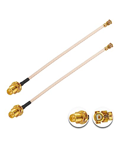 Vecys 2PCS U.FL IPEX zu RP-SMA Buchse Low Loss Koaxialkabel 4" /10CM U.fl/IPEX RG178 Koaxial Pigtail Kabel für Wireless Router Mini PCIE Netzwerkkarten PCI Wi-Fi WAN Repeater von Vecys