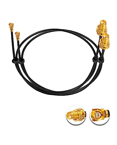 Vecys 2PCS U.FL IPEX zu SMA Female Low Loss Koaxialkabel 12" /30CM U.fl/IPEX 1.37mm Mini-Koaxial Pigtail Kabel für Wireless Router Mini PCIE Netzwerkkarten PCI Wi-Fi WAN Repeater von Vecys