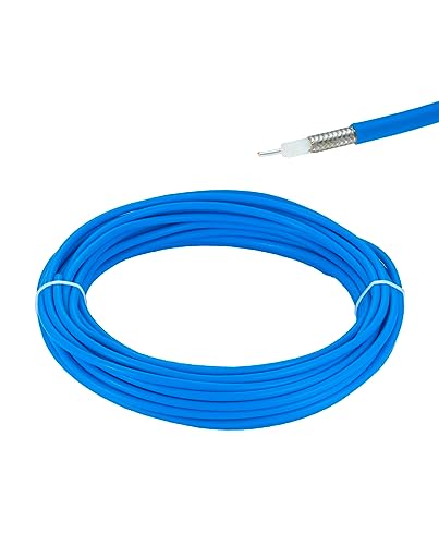 Vecys 32.8ft/10m RG402 Semi-Flexibles RF Koaxialkabel RG402 .141” Kabel mit FEP Blauem Mantel von Vecys