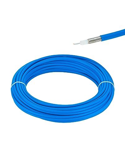 Vecys 49.2ft/15m RG402 Semi-Flexibles RF Koaxialkabel RG402 .141” Kabel mit FEP Blauem Mantel von Vecys