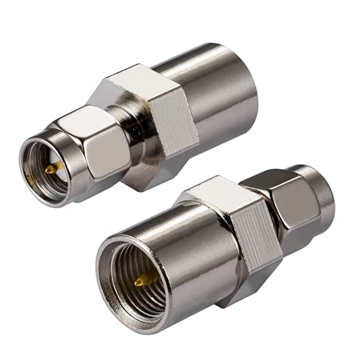 Vecys 4G Antennenadapter SMA Stecker auf FME Stecker Adapter für 2G 3G 4G LTE-Antennenrouter UMTS Mobile Broadband Hsdpa WLAN Wireless (2 Stück) von Vecys