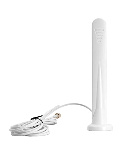 Vecys 4G LTE Antenne SMA Männlicher Stecker 15DBi GSM/3G/4G/5G Omni-direktional Wasserdicht Saugnapf Antenne mit Magnetischen Fuß 3M RG174 Kabel（Weiß） von Vecys