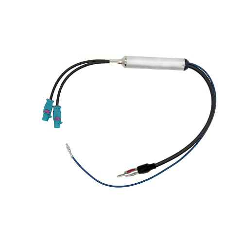 Vecys Autoradio AM/FM DAB Antennenverstärker Splitter Fakra zu DIN Stecker zu Dual Fakra Z Stecker DAB Splitter Kompatibel mit FM DAB + Autoradio VW Skoda Mercedes Sitz Blaupunkt Pionier Clarion von Vecys