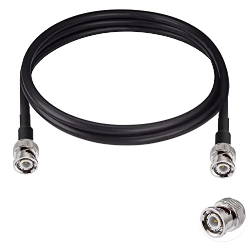 Vecys BNC Männlicher auf BNC Männlicher Kbel 50 Ohm BNC Männlicher auf Männlicher RG58 HF-Koaxial-Pigtail-Jumper Kabel 6.5ft/2m für HF-Antennen Amateurfunk-Handgerät von Vecys