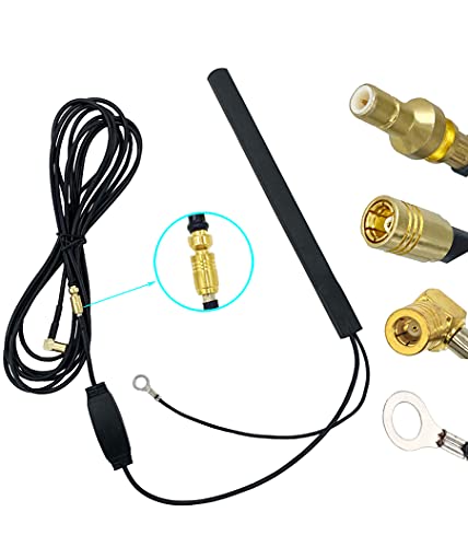 Vecys DAB DAB + Autoantenne DAB Patchantenne Signalverstärker 15dBi SMB Adapter Glasmontage Antenne RG174 Kabel 3.5 m 11.5 Fuß kompatibel mit Dab Autoradio… von Vecys