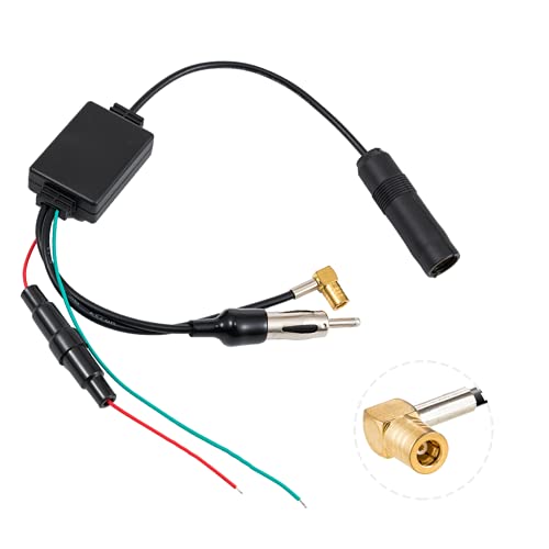 Vecys DAB FM/AM Auto Antenne Signalverstärker Splitter SMB auf DIN FM Antenne Splitter Active Antenne Autoradio Digital Radio DAB + Plus Auto Adapter Stecker von Vecys