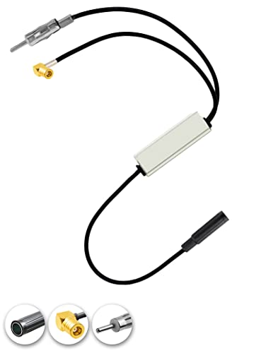 Vecys DAB FM Antennensplitter Autoantennenverstärker SMB Buchse zu DIN Stecker zu DIN Buchse Adapterkonverter Kompatibel mit AM/FM/DAB + Autoradio-Antenne… Vecys DAB FM Antennensplitter Autoantennenverstärker SMB Buchse zu DIN Stecker zu DIN Buchse Adapterkonverter Kompatibel mit AM/FM/DAB + Autoradio-Antenne… von Vecys