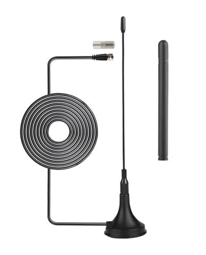 Vecys DVB-T HDTV Antenne 5 dBi VHF UHF Mini TV Antenne mit Magnetfuß und F Buchse auf TV Stecker Adapter 50 Meilen Digitale Verstärkte TV Innenantenne RG174 9.84ft Koaxialkabel für DVD DVB-T Geräte Vecys DVB-T HDTV Antenne 5 dBi VHF UHF Mini TV Antenne mit Magnetfuß und F Buchse auf TV Stecker Adapter 50 Meilen Digitale Verstärkte TV Innenantenne RG174 9.84ft Koaxialkabel für DVD DVB-T Geräte von Vecys