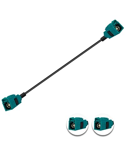 Vecys Fakra Z Kabel Fakra Z Weiblich zu Fakra Z Weiblich RF Koaxialkabel 6in/15cm Fakra Z Weiblich Fahrzeug Auto Antenne Verlängerungskabel RG174 für Auto Stereo GPS Navigation von Vecys