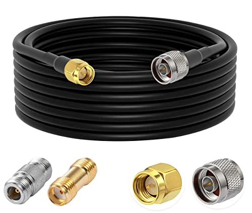 Vecys N auf SMA-Jumper N-Stecker auf SMA-Stecker Verlustarmes Koaxialkabel RG58 32.8FT/10M + 2PCS Adapters Kit für 3G 4G 5G LTE Antenne Amateurfunk GPS WiFi Vecys N auf SMA-Jumper N-Stecker auf SMA-Stecker Verlustarmes Koaxialkabel RG58 32.8FT/10M + 2PCS Adapters Kit für 3G 4G 5G LTE Antenne Amateurfunk GPS WiFi von Vecys