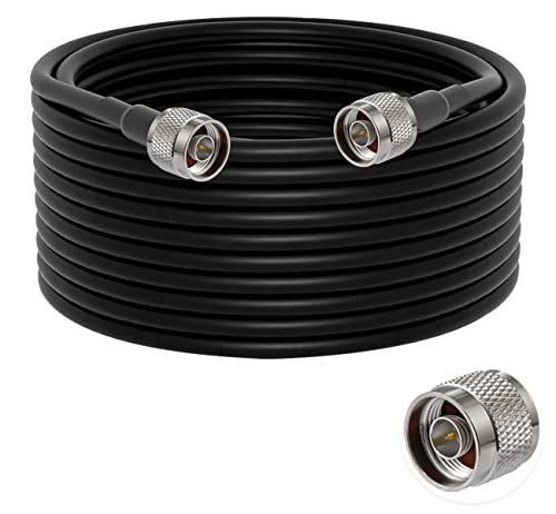 Vecys N bis N Männlicher Jumper N Männlich auf N Männlich Verlustarmes Koaxialkabel RG58 49.2FT/15M für 3G 4G 5G LTE Antenne Amateurfunk GPS WiFi Vecys N bis N Männlicher Jumper N Männlich auf N Männlich Verlustarmes Koaxialkabel RG58 49.2FT/15M für 3G 4G 5G LTE Antenne Amateurfunk GPS WiFi von Vecys