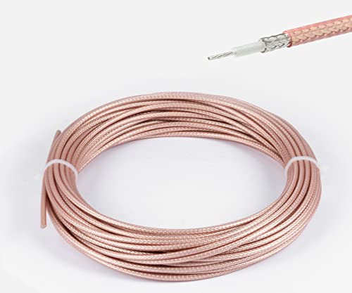 Vecys RG316 Kabel Verlustarmes HF-Koaxialkabel 50 Ohm 32.8FT/10M Braun von Vecys