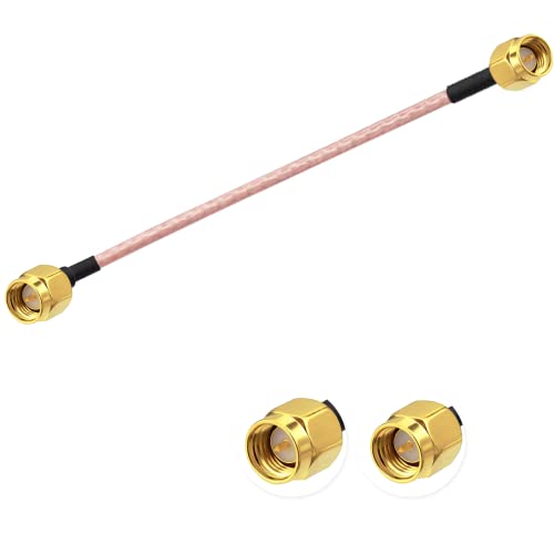 Vecys SMA-Antennenverlängerungskabel SMA Stecker auf SMA Stecker Pigtail-Kabel WLAN Antennenkabel RG316 6"/15CM für WiFi Wireless Network 2G 3G 4G Antennenrouter GSM Bluetooth WLAN LAN von Vecys