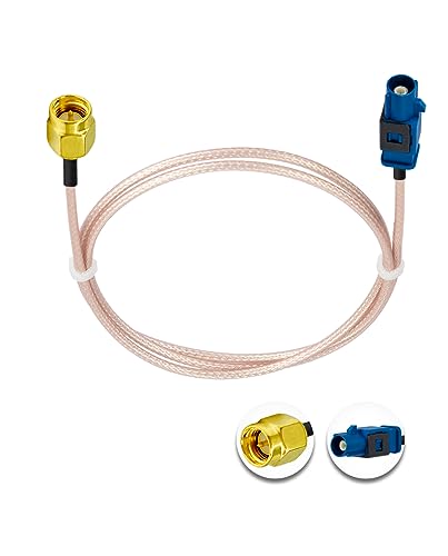 Vecys SMA Stecker auf Fakra C Stecker Blau Pigtail Kabel RG316 12in/30cm Fakra C Stecker auf SMA Stecker GPS Antenne Verlängerungskabel für Fahrzeug GPS Navigation Autoradio Stereo von Vecys